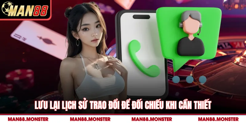 Lưu lại lịch sử trao đổi để đối chiếu khi cần thiết